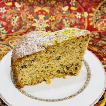 Carrot and walnut cake